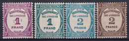 1927 - TAXE - YVERT N° 59/62 * MLH - COTE = 318 EUR. - 1859-1959 Nuevos