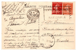 France Oblitérations Mécaniques Flammes - Carte - Oblitérations Mécaniques (flammes)