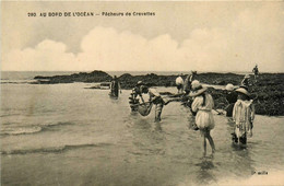 Pêche * Les Pêcheurs De Crevettes * Au Bord De L'océan * Pêche à Pied - Visvangst