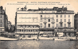 13-MARSEILLE-HÔTEL NAUTIQUE ET D'ALBION- EN BAS DE LA CANNNEBIERE- RECOMMANDE PAR LE  TOURING CLUB DE FRANCE - Canebière, Stadtzentrum