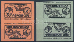 1931 Duna Sportclub Körmöcbányai Túra 2 Klf Szín Fordított állású Pár - Unclassified