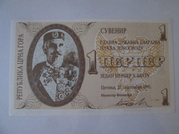 Montenegro 1 Perper 1991 UNC Propaganda FDS Banknote,see Pictures - Sonstige – Europa