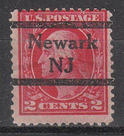USA Precancel Vorausentwertungen Preo Locals New Jersey, Newark 1912-L-4 TS - Préoblitérés