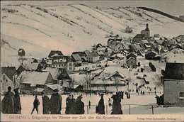 AK GERMANY - GEISING I. ERZGEBIRGE IM WINTER ZUR ZEIT DER SKI-SPORTFESTE - VERLAG OSCAR SCHNEIDER 1910s (13046) - Geising