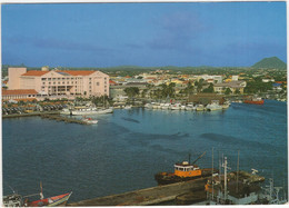 Aruba - Oranjestad At The Harbour Sight With The 'Sonesta' Hotel And The 'Ball' Restaurant - Boats/Ships - Aruba