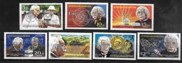 NICARAGUA  N° 1131a/35a  PA 940a/41a  * * ( Cote 30e ) SURCHARGE ARGENT  Jo 1980 Einstein - Albert Einstein