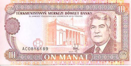 Turkmenistan P-3  10 Manat  1993 UNC - Turkmenistán