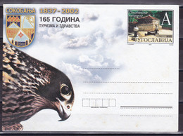 Yugoslavia 2002 165 Years Of Tourism And Health Sokobanja Eagle Birds Postal Stationery - Briefe U. Dokumente