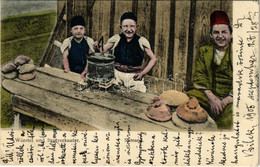 T2 1905 Bosnyák Kolbász és Kenyér árusok / Bosnian Folklore, Sausages And Bread Vendors / Würstel Und Brotverkaufer + "K - Unclassified