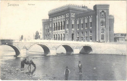 T2 1905 Sarajevo, Rathaus / Town Hall, Bridge, Horse. Albert Thier - Unclassified