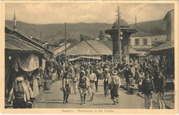 ** T3 Sarajevo, Marktscene In Der Carsija / Bosnian Folklore, Market Scene, K.u.K. Soldiers (wet Corners) - Unclassified