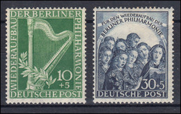 72-73 Berliner Philharmonie 1950, 2 Werte Komplett, Satz Mit Falzspuren * - Unclassified