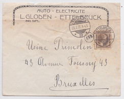 Auto-Electricité Gloden Ettelbruck Lettre Illustrée En-tête Timbre Luxembourg Cachet Postal 1931 - Storia Postale