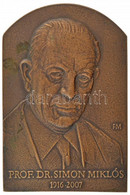 Fritz Mihály (1947-) 2007. "Prof. Dr. Simon Miklós 1916-2007 / Magyar Dermatológiai Társulat" Kétoldalas, öntött Bronz E - Unclassified