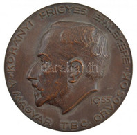 Madarassy Walter (1909-1994) 1963. "Dr. Korányi Frigyes 1828-1913 / 1963" Kétoldalas, öntött Bronz Plakett (80,5mm) T:1- - Unclassified