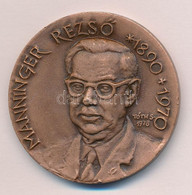 Tóth Sándor (1933-) 1978. "Manninger Rezső / Országos Állategészségügyi Intézet" Br érem (40mm) T:2 - Unclassified