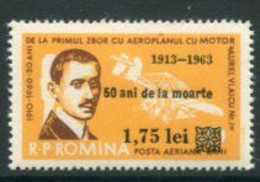 ROMANIA 1963 Vlaicu Death Anniversary MNH / **.  Michel 2175 - Ungebraucht
