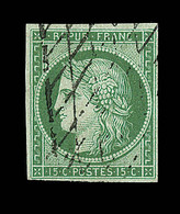 O EMISSION CERES 1849 - O - N°2 - 15c Vert - Petites Marges - TB - 1849-1850 Ceres