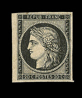 * EMISSION CERES 1849 - * - N°3 -20c Noir S/jaune - Petite Charnière - Comme** - TB - 1849-1850 Cérès