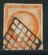 O EMISSION CERES 1849 - O - N°5 - 40c Orange - Obl. Losange - Signé - TB - 1849-1850 Ceres