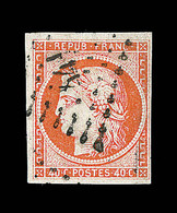 O EMISSION CERES 1849 - O - N°5 - 40c Orange - Signé J.F. Brun - TB - 1849-1850 Cérès