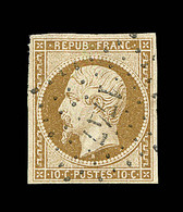 O EMISSION PRESIDENCE - O - N°9 - 10c Bistre Jaune - Obl. PC - TB - 1852 Louis-Napoleon