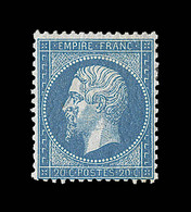 ** NAPOLEON DENTELE - ** - N°22 - 20c Bleu - Impression Défectueuse - TB - 1862 Napoleon III