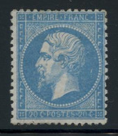 * NAPOLEON DENTELE - * - N°22 - 20c Bleu - TB - 1862 Napoleon III