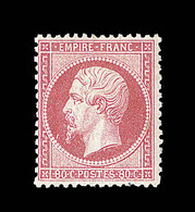 * NAPOLEON DENTELE - * - N°24 - 80c Rose - Signé Champion - TB - 1862 Napoleon III