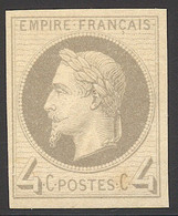 * NAPOLEON LAURE - * - N°27C - 4c Gris - Emission Rothschild - TB - 1863-1870 Napoleon III With Laurels