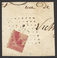 O NAPOLEON LAURE - O - N°32 - 80c Rose - ¼ De Timbres S/Fgt (utilisé Pour 20c) Obl. PC 217 - TB - 1863-1870 Napoleon III With Laurels