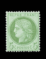 ** CERES IIIème REPUBLIQUE - ** - N°53 - 5c Vert Jaune - TB - 1871-1875 Cérès