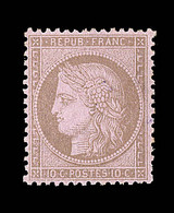 * CERES IIIème REPUBLIQUE - * - N°58 - 10c Brun S/rose - Comme** - Signé Calves - TB - 1871-1875 Ceres