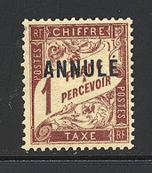 ** COURS D'INSTRUCTION - TIMBRES TAXE - ** - N°41 CI1 - 1F Lilas Brun S/paille - TB - Cours D'Instruction