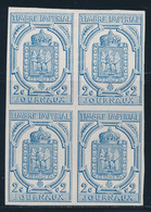 (*) TIMBRES JOURNAUX - (*) - N°2 - 2c Bleu - Bloc De 4 - Signé Calves - TB - Newspapers