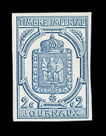(*) TIMBRES JOURNAUX - (*) - N°2 - 2c Bleu - Signé A. Brun / Roumet - TB - Zeitungsmarken (Streifbänder)
