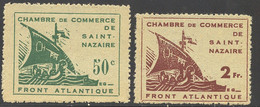 (*) TIMBRES DE GUERRE - (*) - N°8/9 - Signés - TB - War Stamps