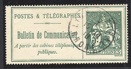 O TIMBRES - TELEPHONE - O - N°30 - 3F Vert - TB - Telegraph And Telephone