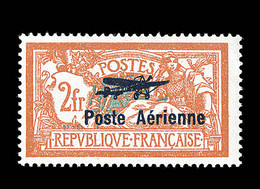 * VARIETES - POSTE AERIENNE - * - N°1a - 2F Orange Et Vert - écusson Brisé - TB - Unused Stamps