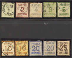 O TIMBRES 1870 - 71 - O - N°1/7 + 4a + 5a + 6a = 10 T. - E.D. - à Voir - Lettres & Documents