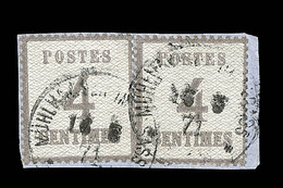 F TIMBRES 1870 - 71 - F - N°3b - X 2ex - S/petit Fgt - TB - Lettres & Documents