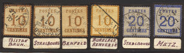 O TIMBRES 1870 - 71 - O - N°5 + 5a + 5b X 2 + 6 X 2 - TB - Lettres & Documents