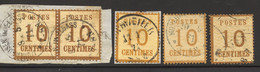 O TIMBRES 1870 - 71 - O - N°5b X5 - Dt Paire Et Nuances - TB - Lettres & Documents