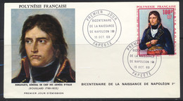 PJ POLYNESIE - POSTE AERIENNE - PJ - N°31 - Napoléon - Sur P. Jour Obl Gd Cachet Papeete - 15/10/69 - TB - Vide