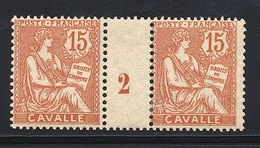 **/* CAVALLE - **/* - N°12a - 15c Vermillon - Mill.2 - TB - Other & Unclassified