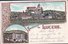 Souvenir De Lucens VD, Litho Couleur, Art Nouveau (26.12.1903) - Lucens