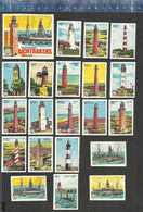 LICHTBAKENS ( LEUCHTTURM PHARE VUURTOREN LIGHTHOUSE ) EUCO Matchbox Labels The Netherlands 1973 - Matchbox Labels