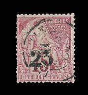 O GABON - O - N°10 - 25 S/75c - Signé Calves - Dentelure Irrégulière - TB - Other & Unclassified