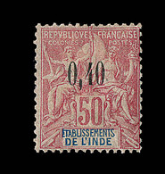 * INDE FRANCAISE - * - N°23 - 0,40 S. 50c - Signé Calves - TB - Other & Unclassified