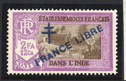 ** INDE FRANCAISE - ** - N°165a - Surcharge Bleue - Signé - TB - Other & Unclassified